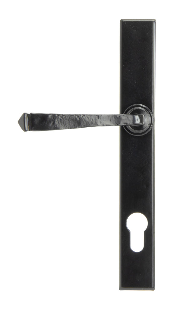 From The Anvil's Black Avon Slimline Lever Espag. Lock Set