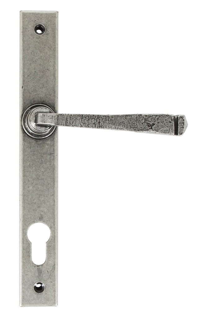 From The Anvil's Pewter Patina Avon Slimline Lever Espag. Lock Set