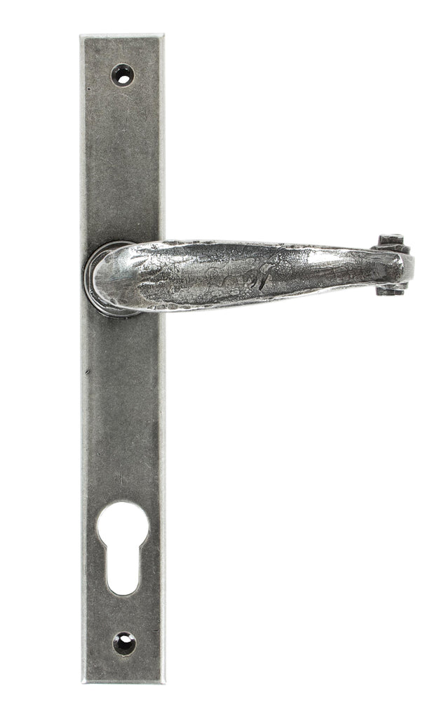 From The Anvil's Pewter Patina Cottage Slimline Lever Espag. Lock Set