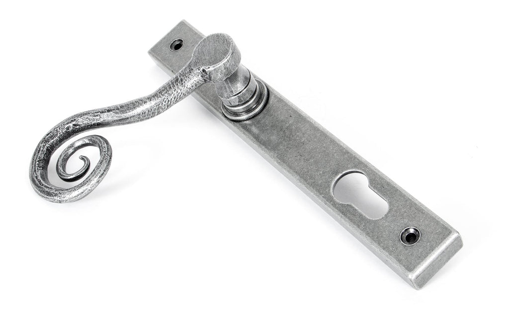 From The Anvil's Pewter Patina Monkeytail Slimline Lever Espag. Lock Set