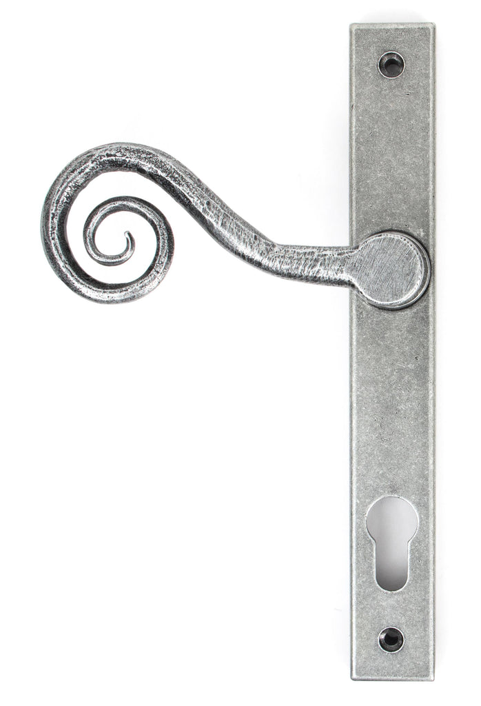 From The Anvil's Pewter Patina Monkeytail Slimline Lever Espag. Lock Set