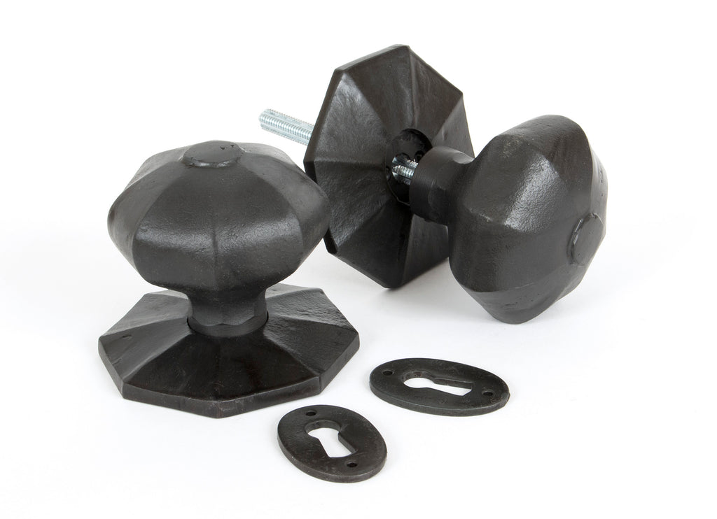 From The Anvil's Beeswax Octagonal Mortice/Rim Knob Set