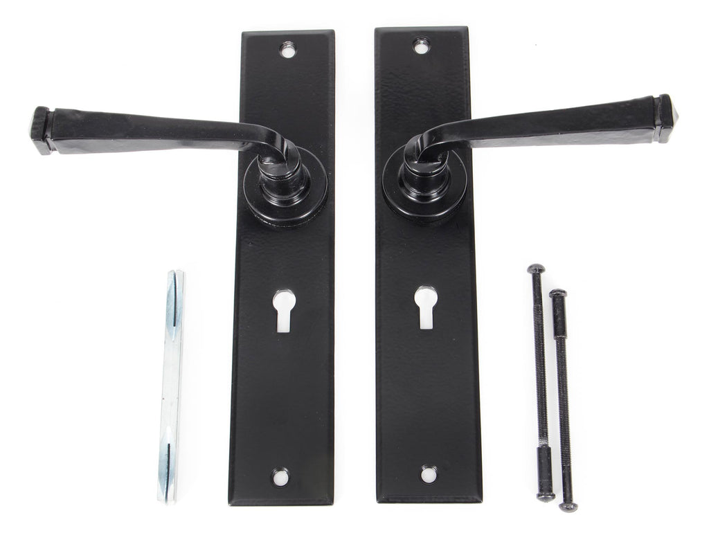 From The Anvil's Black Large Avon Lever Lock Set