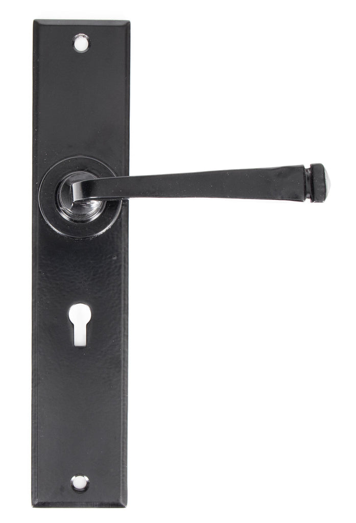 From The Anvil's Black Large Avon Lever Lock Set