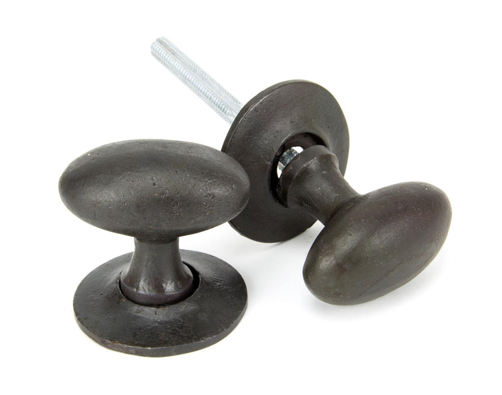 From The Anvil's Beeswax Oval Mortice/Rim Knob Set