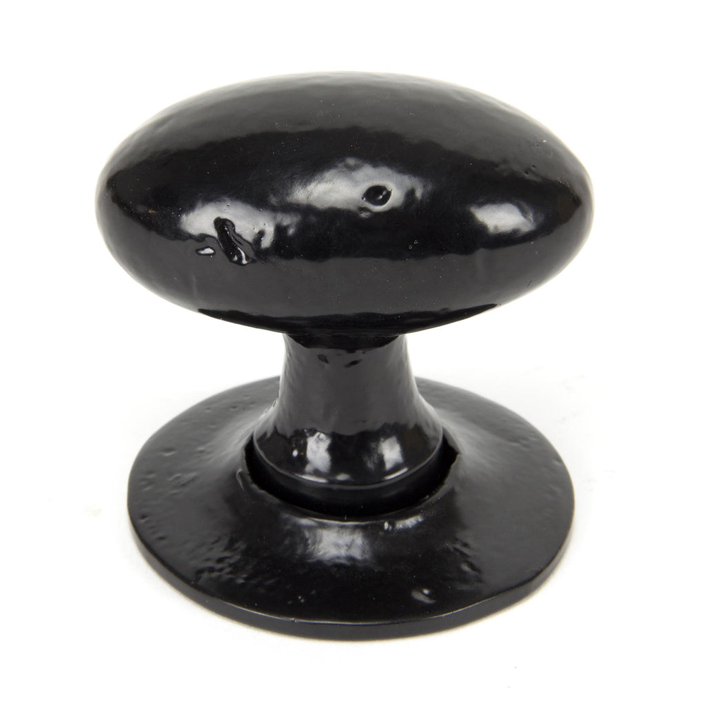 From The Anvil's Black Oval Mortice/Rim Knob Set