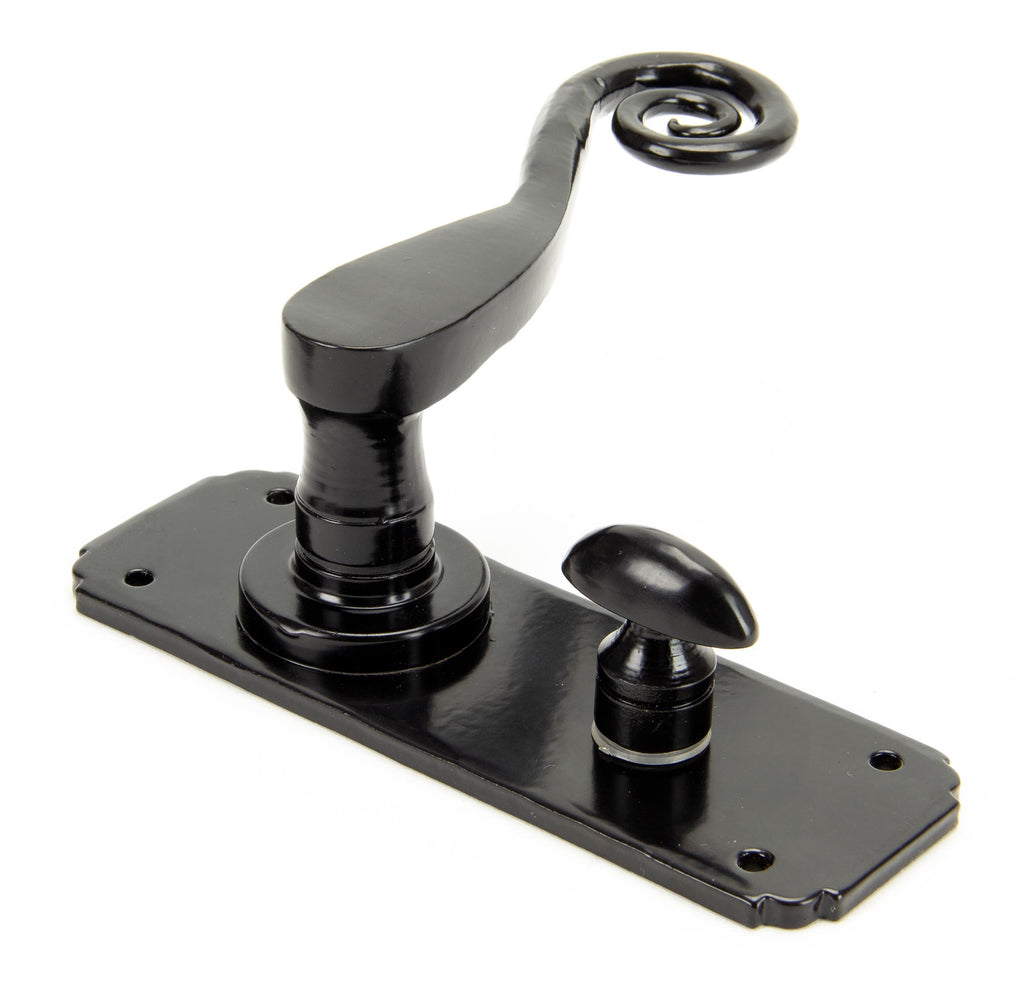 From The Anvil's Black Monkeytail Lever Bathroom Set