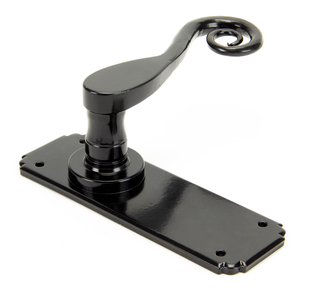 From The Anvil's Black Monkeytail Lever Latch Set