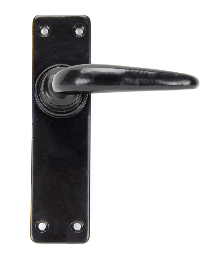 From The Anvil's Black Smooth Lever Latch Set