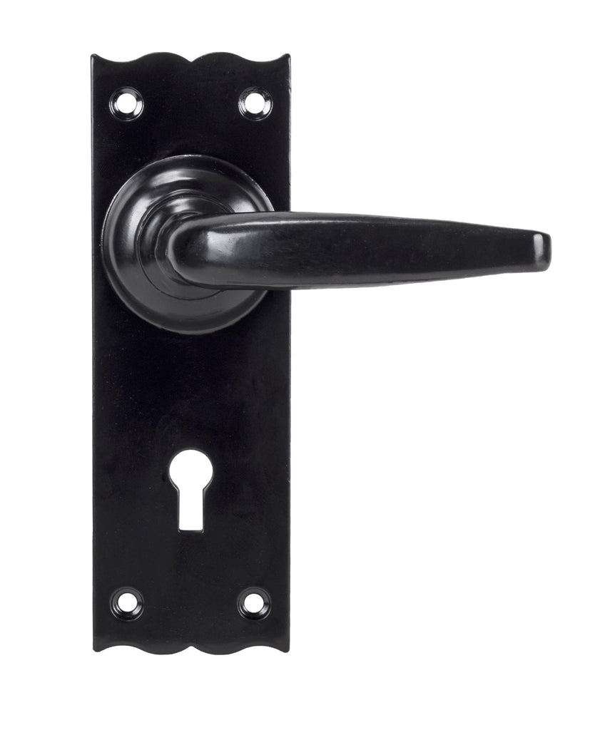 From The Anvil's Black Oak Lever Lock Set