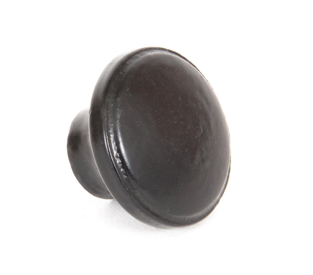 From The Anvil's Black Ribbed Cabinet Knob