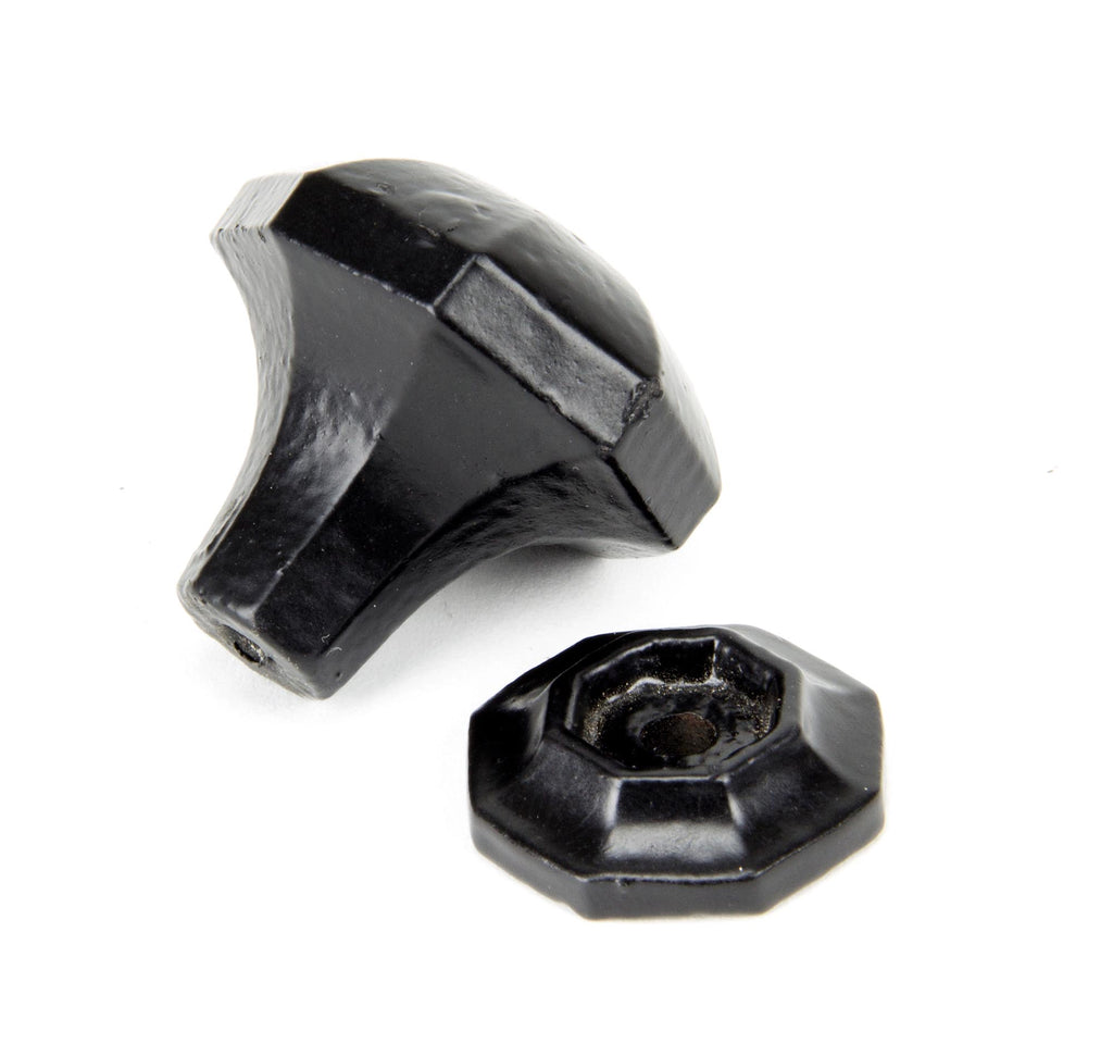 From The Anvil's Black Octagonal Cabinet Knob