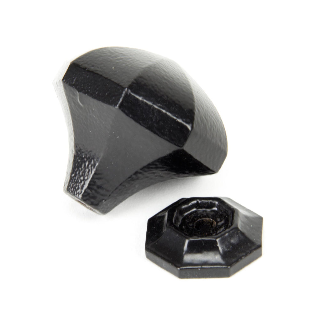 From The Anvil's Black Octagonal Cabinet Knob