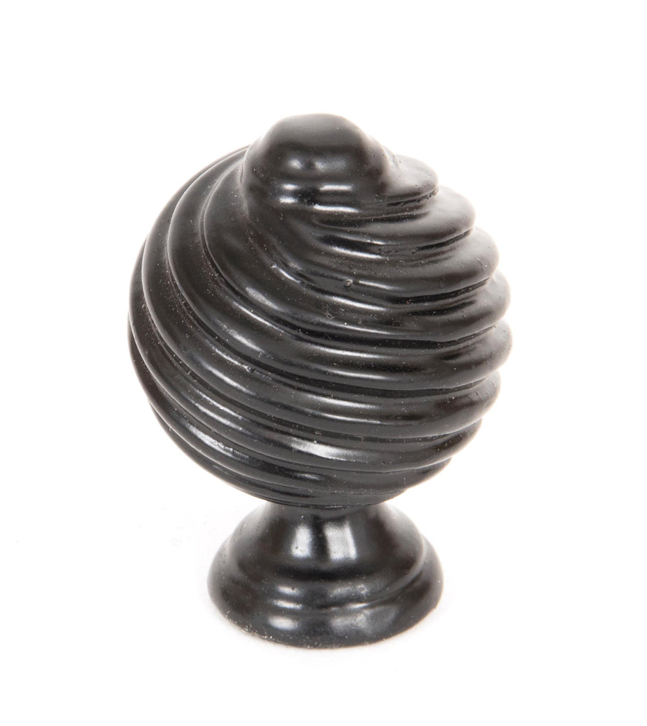 From The Anvil's Black Twist Cabinet Knob