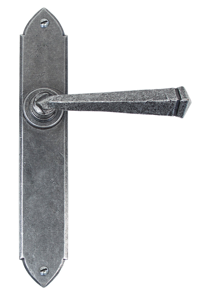 From The Anvil's Pewter Patina Gothic Lever Latch Set