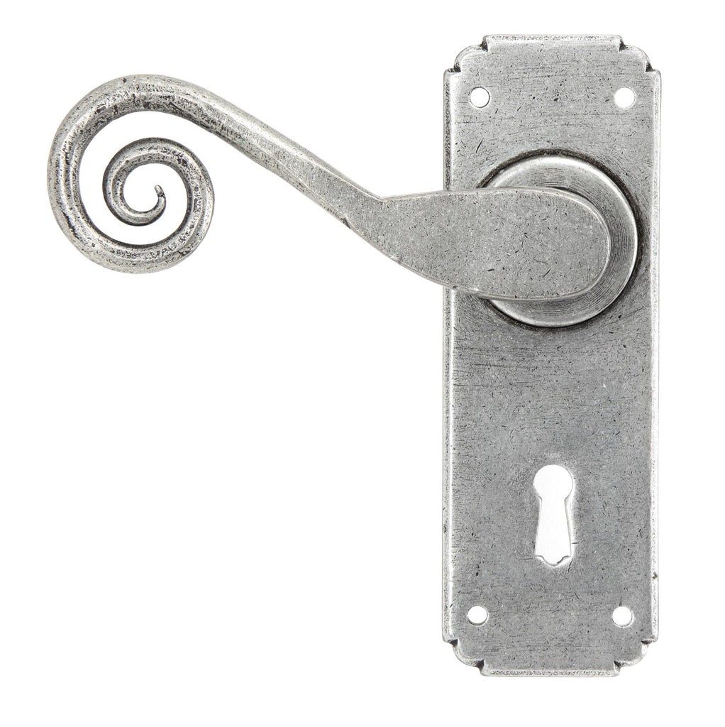 From The Anvil's Pewter Patina Monkeytail Lever Lock Set