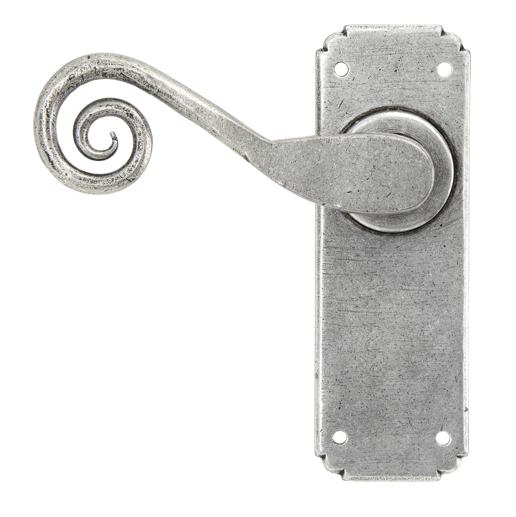 From The Anvil's Pewter Patina Monkeytail Lever Latch Set