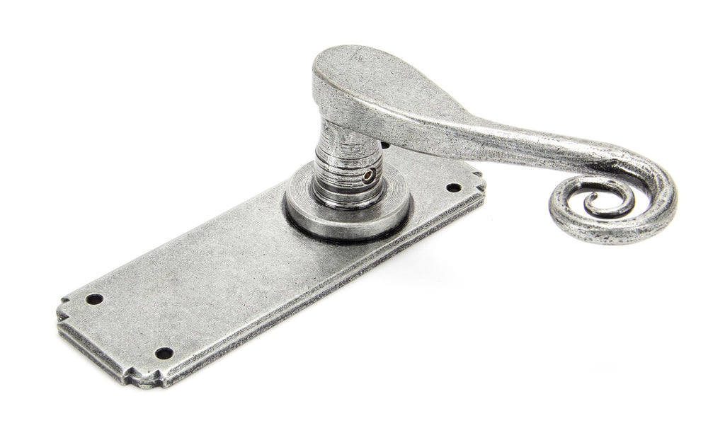 From The Anvil's Pewter Patina Monkeytail Lever Latch Set