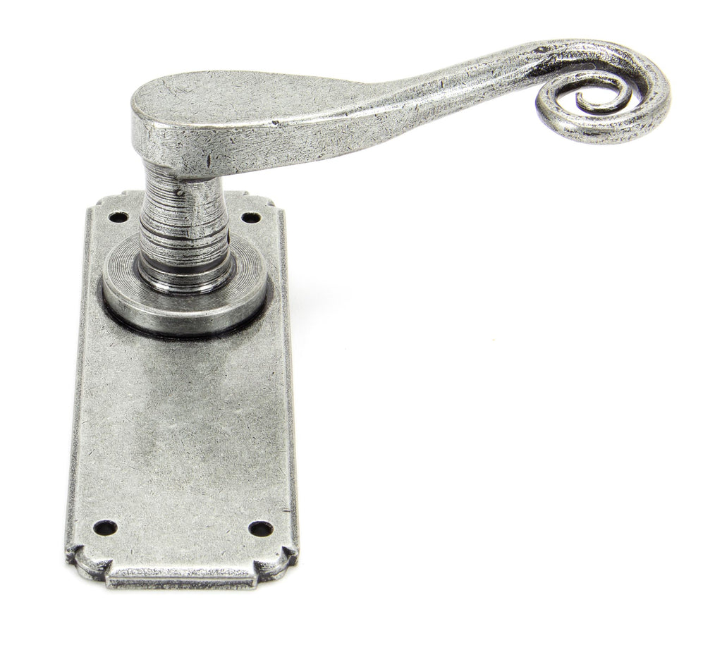 From The Anvil's Pewter Patina Monkeytail Lever Latch Set