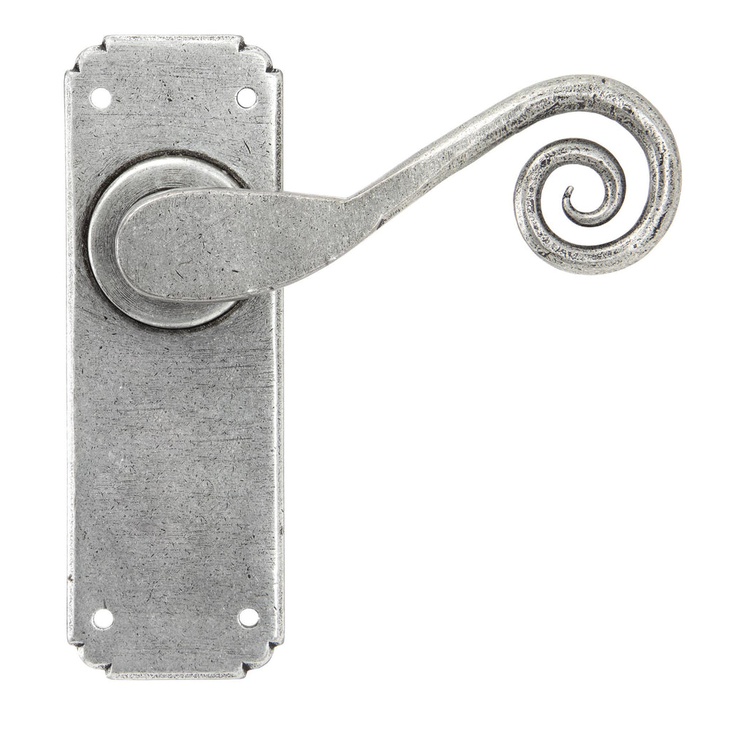 From The Anvil's Pewter Patina Monkeytail Lever Latch Set