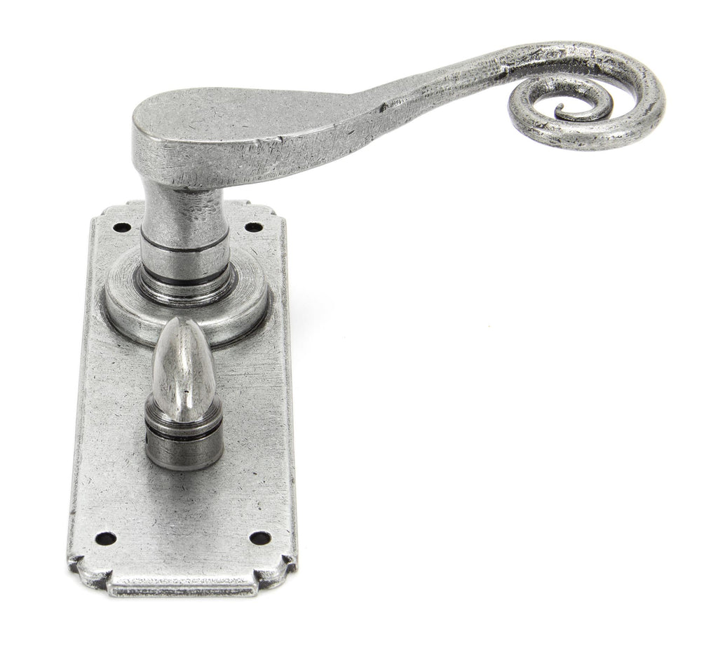 From The Anvil's Pewter Patina Monkeytail Lever Bathroom Set