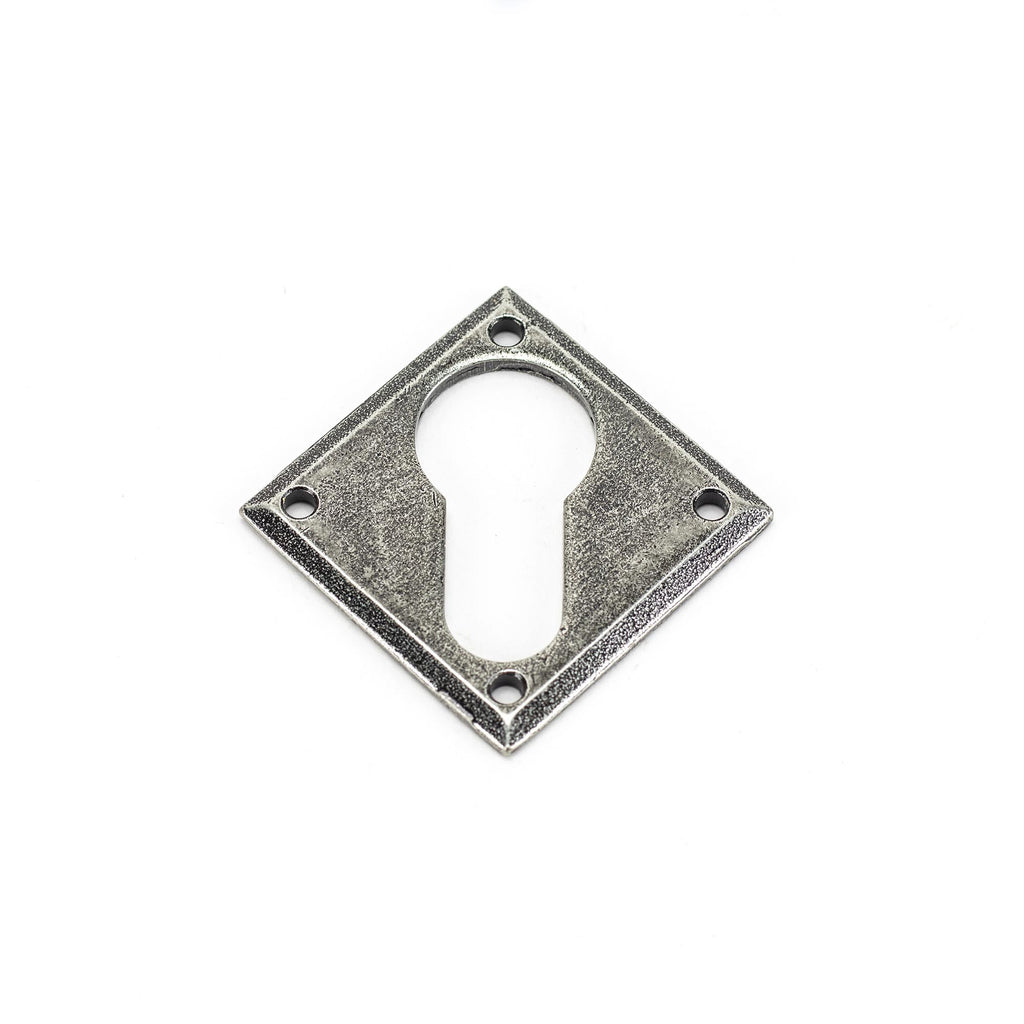 From The Anvil's Pewter Patina Diamond Euro Escutcheon