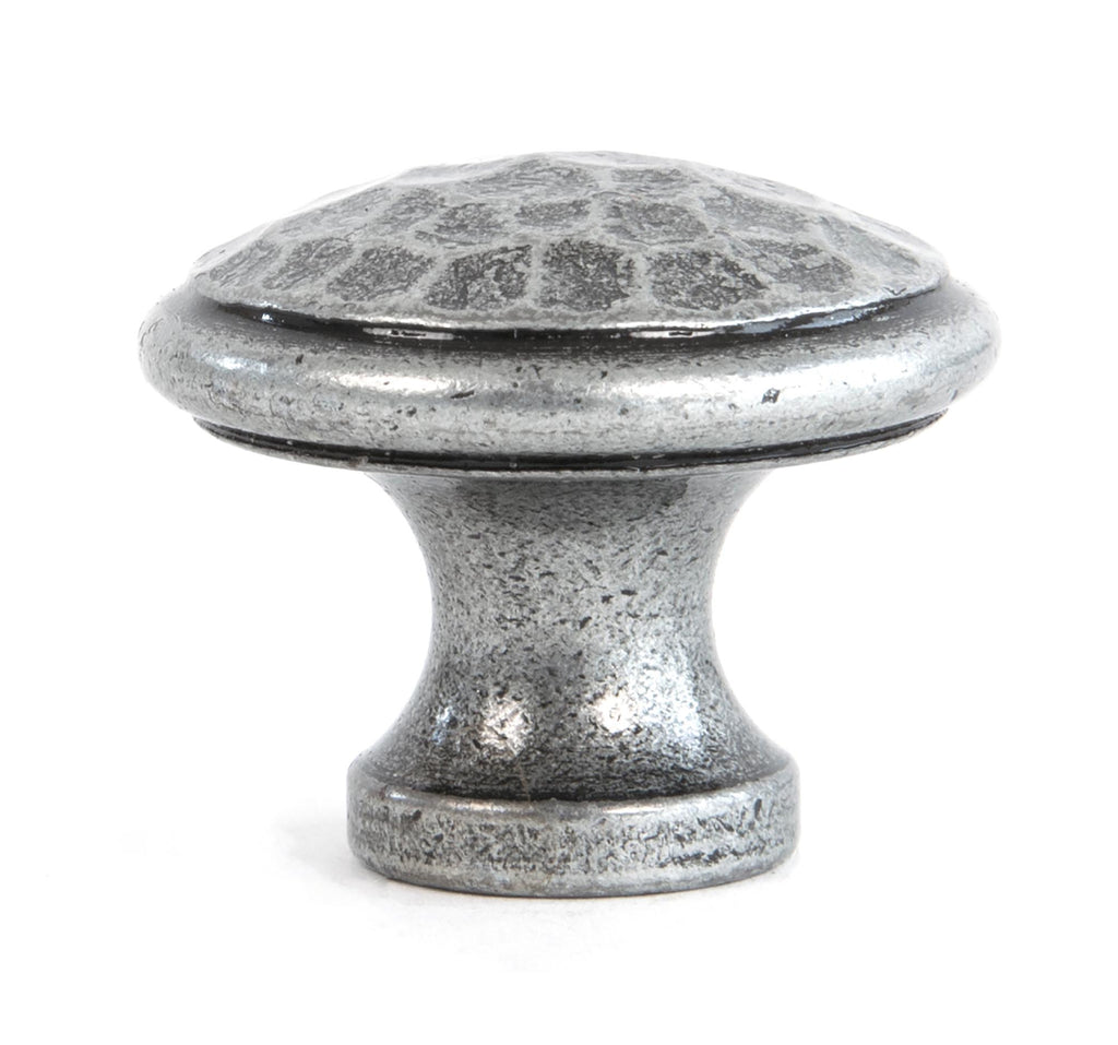 From The Anvil's Pewter Patina Hammered Cabinet Knob