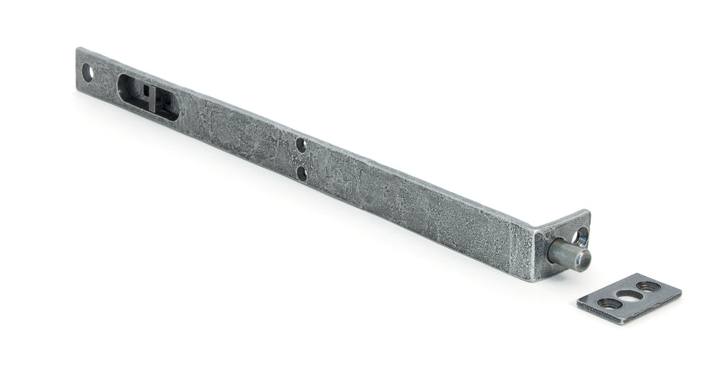 From The Anvil's Pewter Patina 12" Flush/Slide Door Bolt