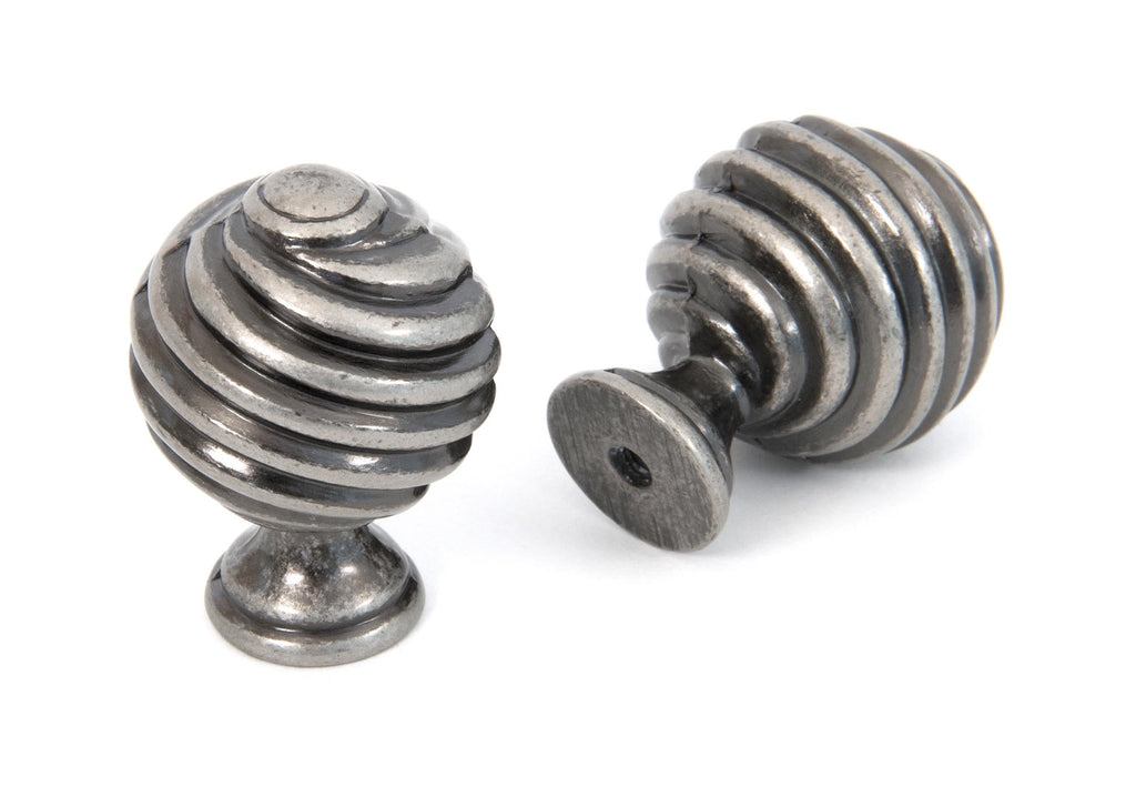 From The Anvil's Pewter Patina Twist Cabinet Knob