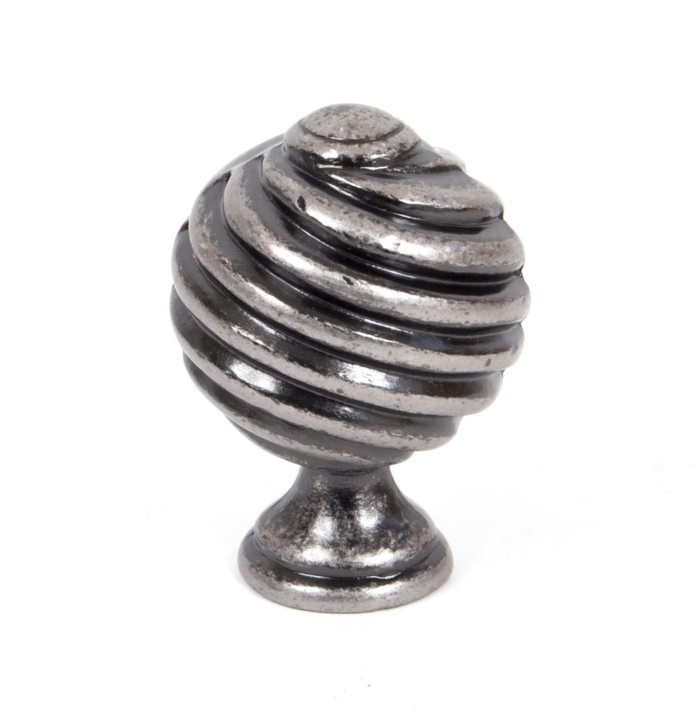 From The Anvil's Pewter Patina Twist Cabinet Knob