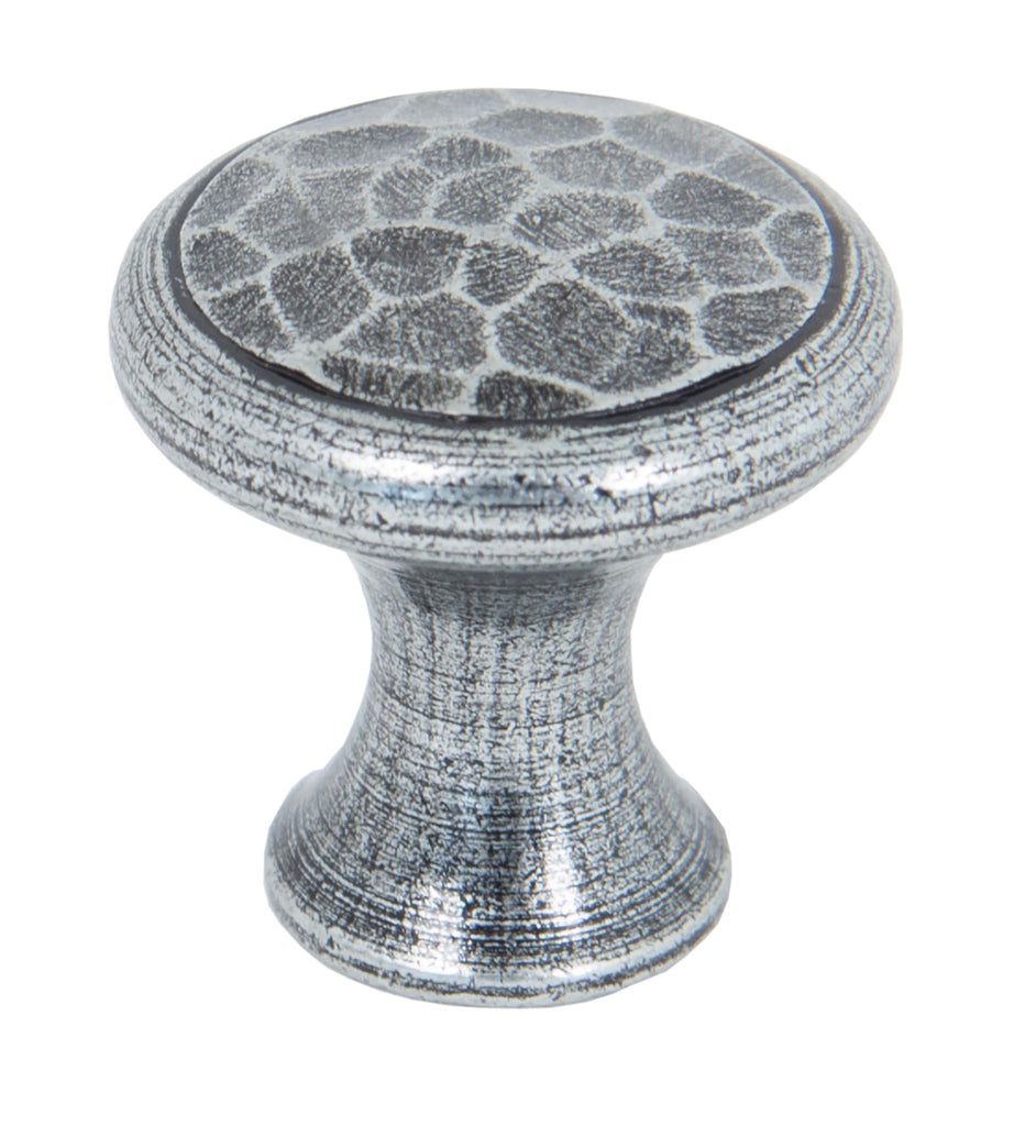 From The Anvil's Pewter Patina Hammered Cabinet Knob