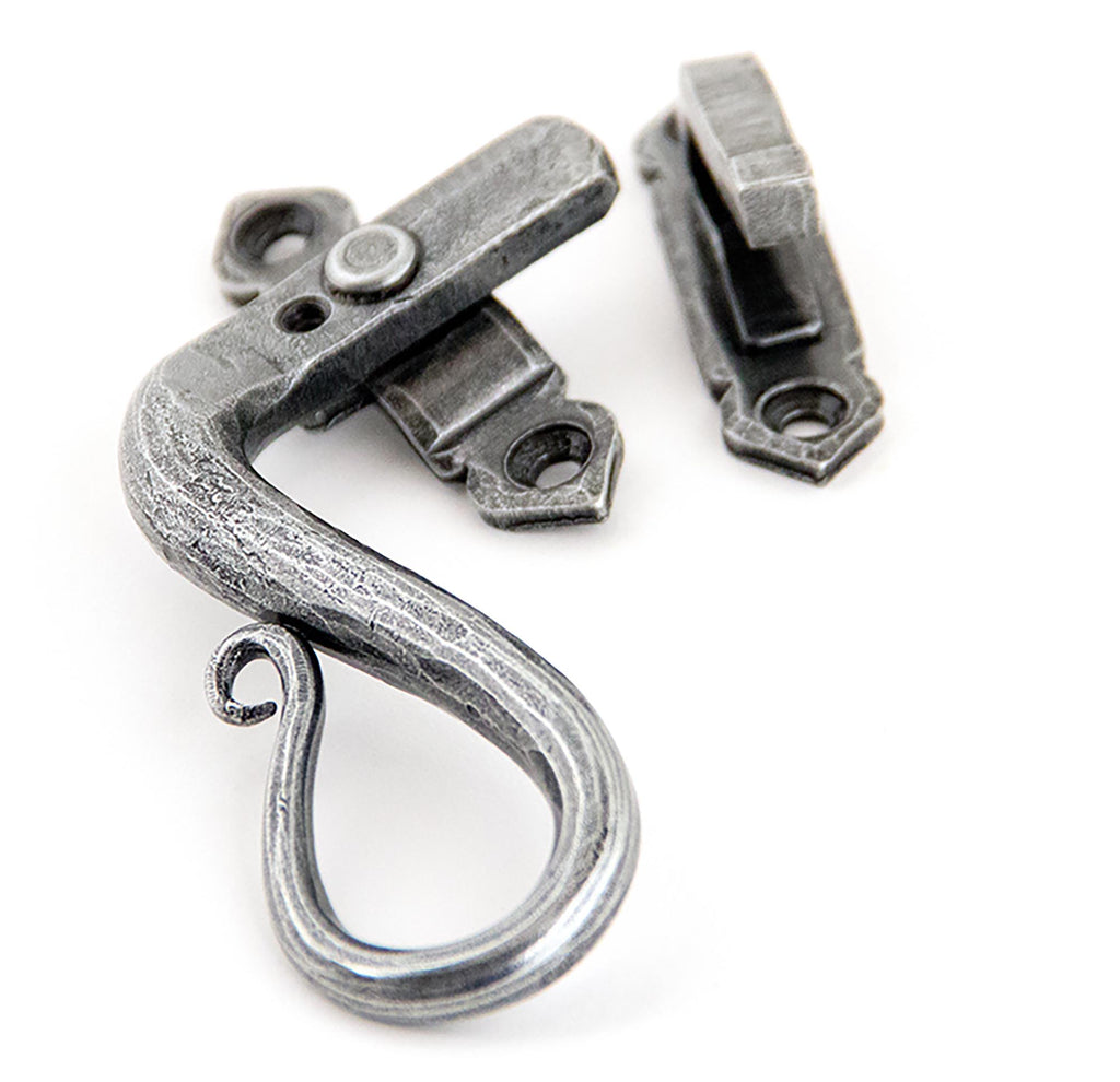 From The Anvil's Pewter Patina Locking Shepherd's Crook Fastener