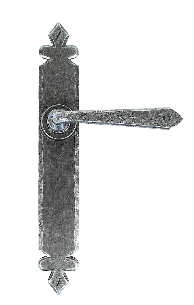 From The Anvil's Pewter Patina Cromwell Lever Latch Set