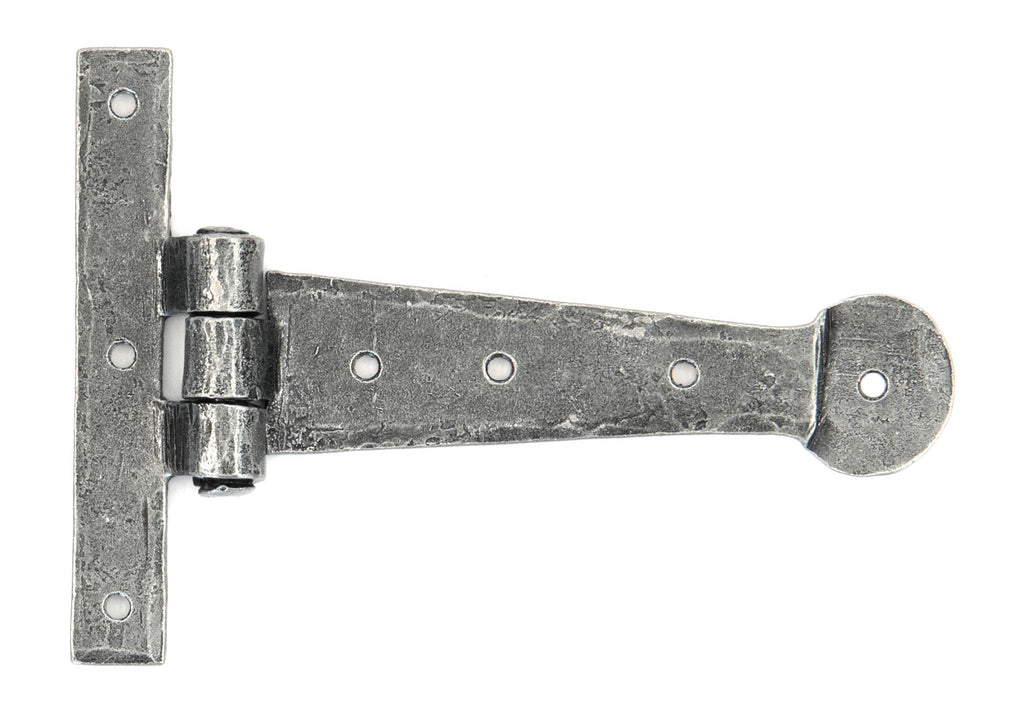 From The Anvil's Pewter Patina Penny End T Hinge (pair)