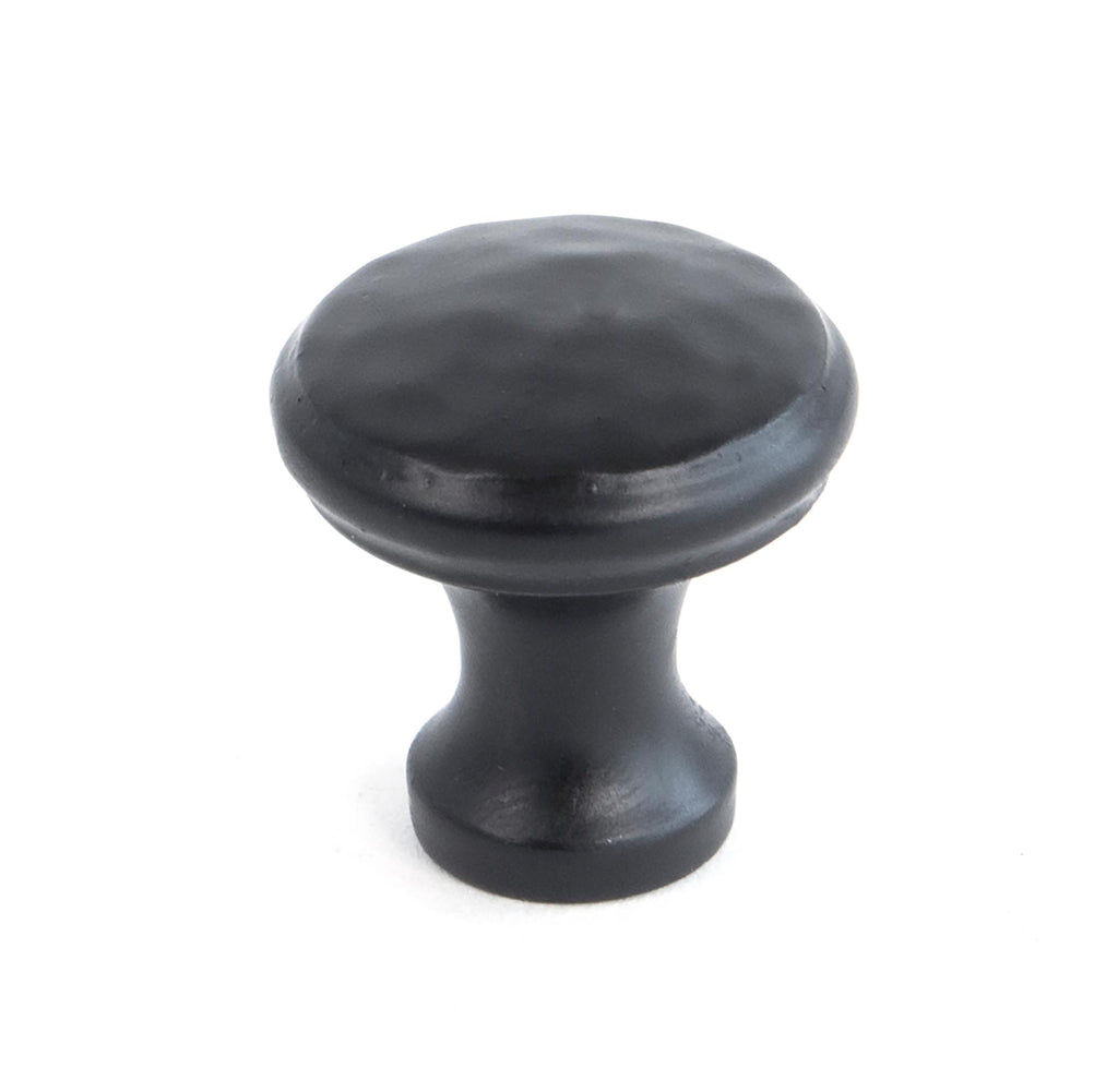 From The Anvil's Black Hammered Cabinet Knob