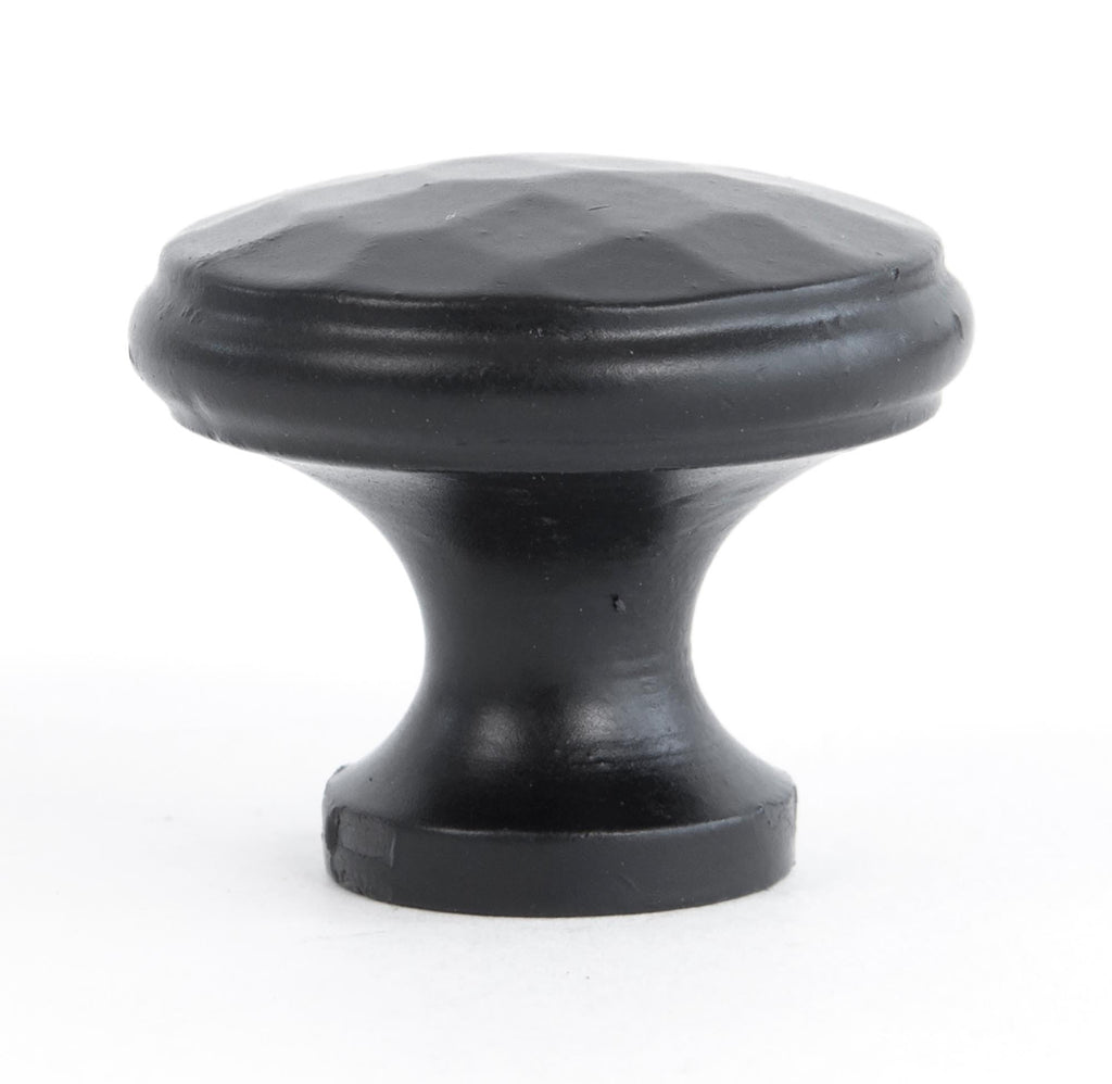 From The Anvil's Black Hammered Cabinet Knob