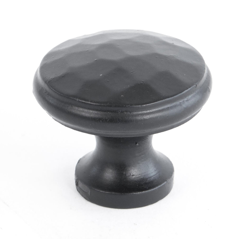 From The Anvil's Black Hammered Cabinet Knob