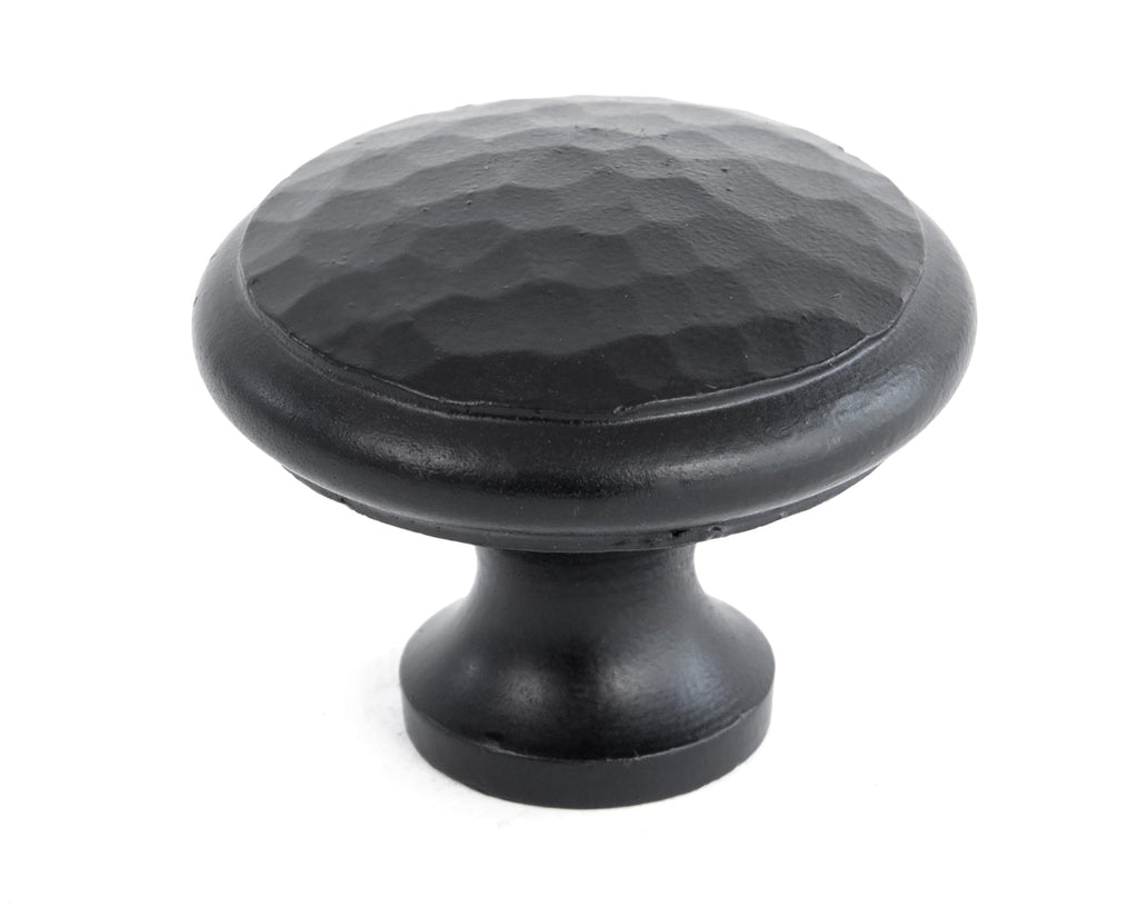 From The Anvil's Black Hammered Cabinet Knob