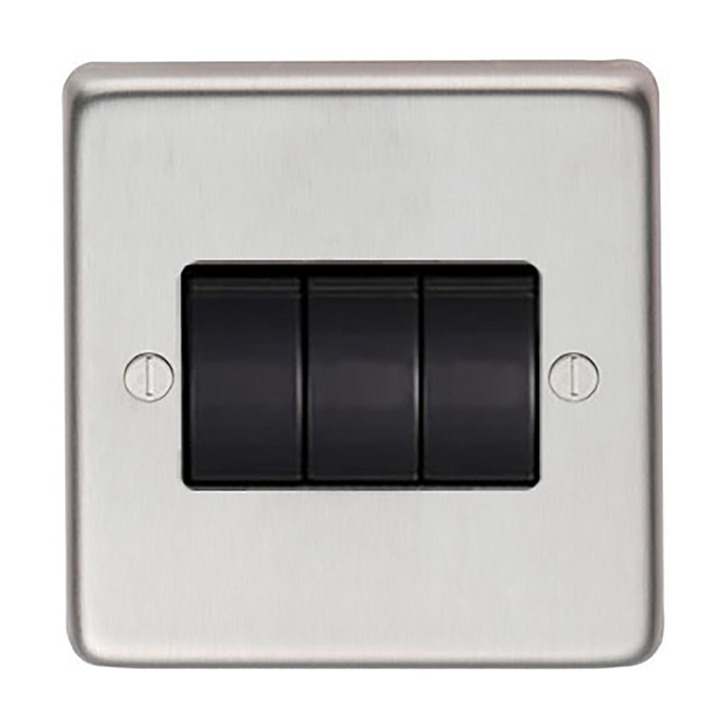 From The Anvil's Satin Stainless Steel 10 Amp Switched Socket