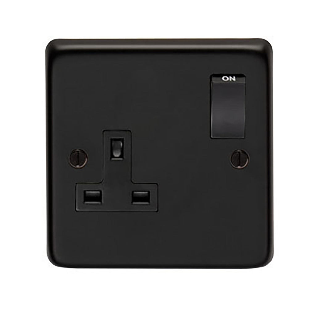 From The Anvil's Matt Black 13 Amp Switched Socket