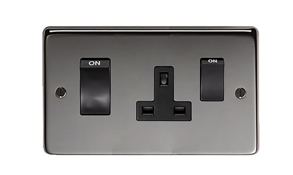 From The Anvil's Black Nickel 45 Amp Switch & Socket