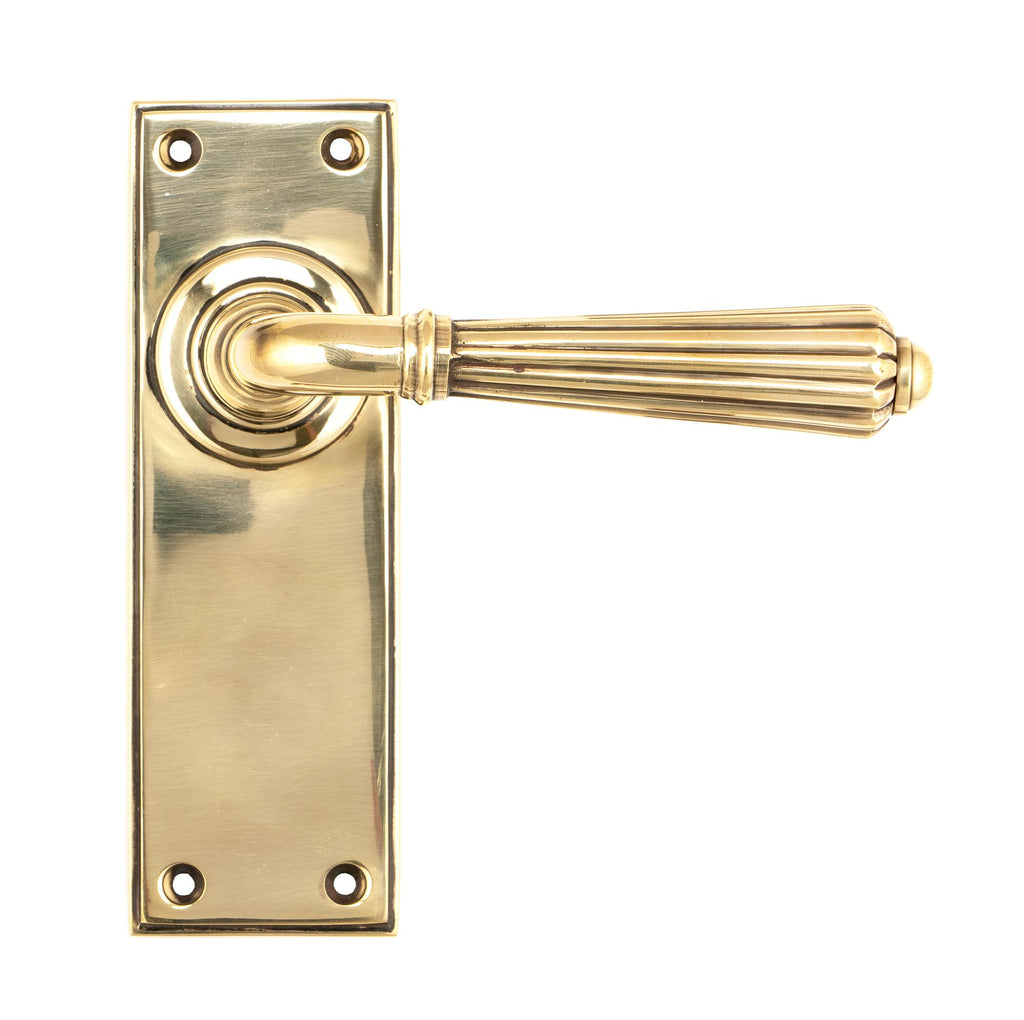 From The Anvil's Aged Brass Hinton Lever Latch Set