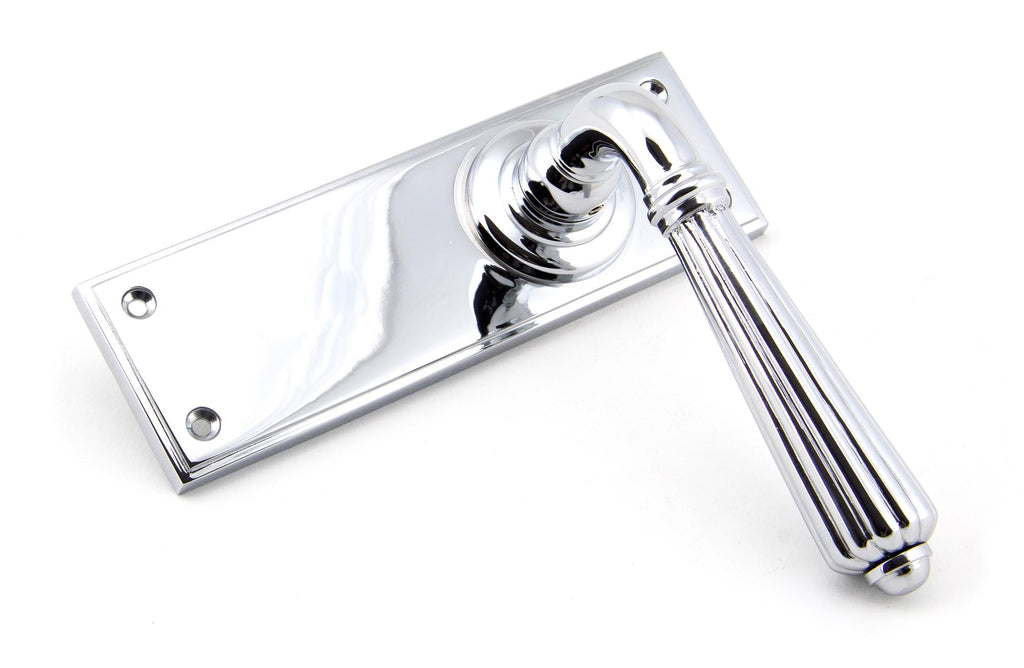 From The Anvil's Polished Chrome Hinton Lever Latch Set