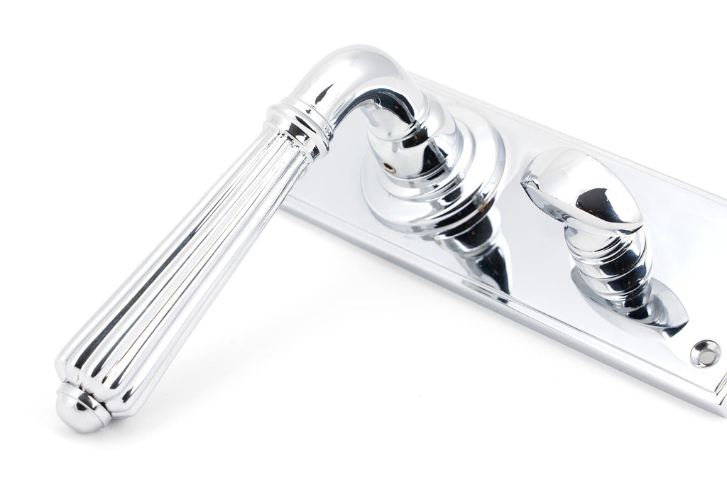 From The Anvil's Polished Chrome Hinton Lever Bathroom Set