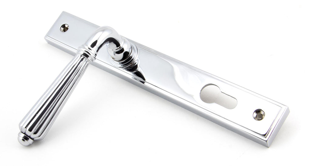 From The Anvil's Polished Chrome Hinton Slimline Lever Espag. Lock Set