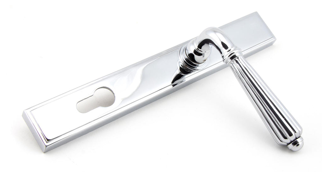 From The Anvil's Polished Chrome Hinton Slimline Lever Espag. Lock Set