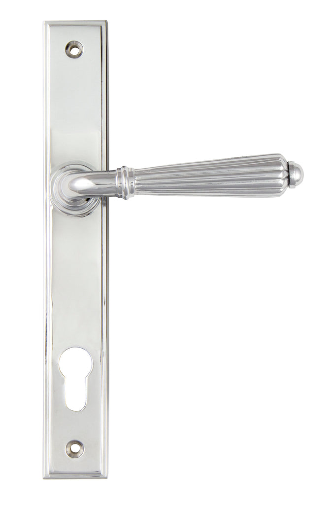 From The Anvil's Polished Chrome Hinton Slimline Lever Espag. Lock Set