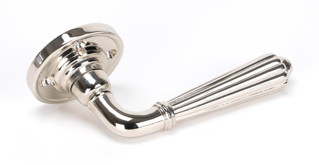 From The Anvil's Polished Nickel Hinton Lever on Rose Set (Sprung)