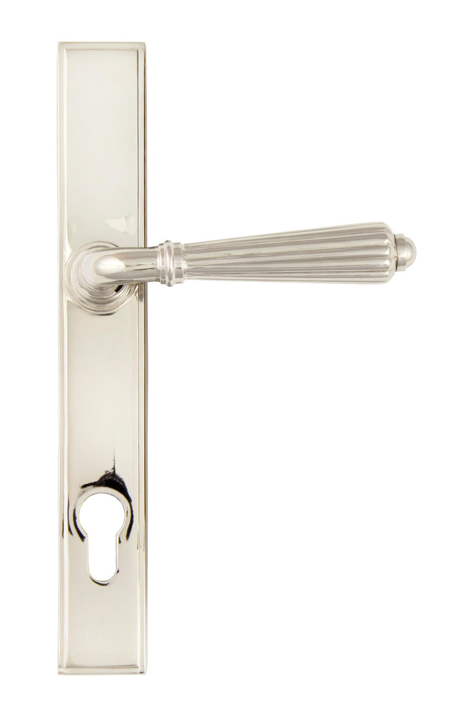 From The Anvil's Polished Nickel Hinton Slimline Lever Espag. Lock Set