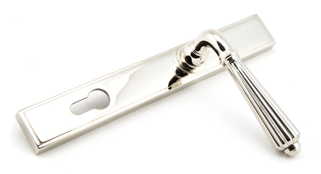 From The Anvil's Polished Nickel Hinton Slimline Lever Espag. Lock Set